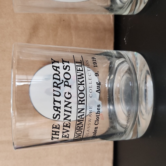 Norman Rockwell Saturday post glasses plz read description not a complete set - Picture 7 of 17